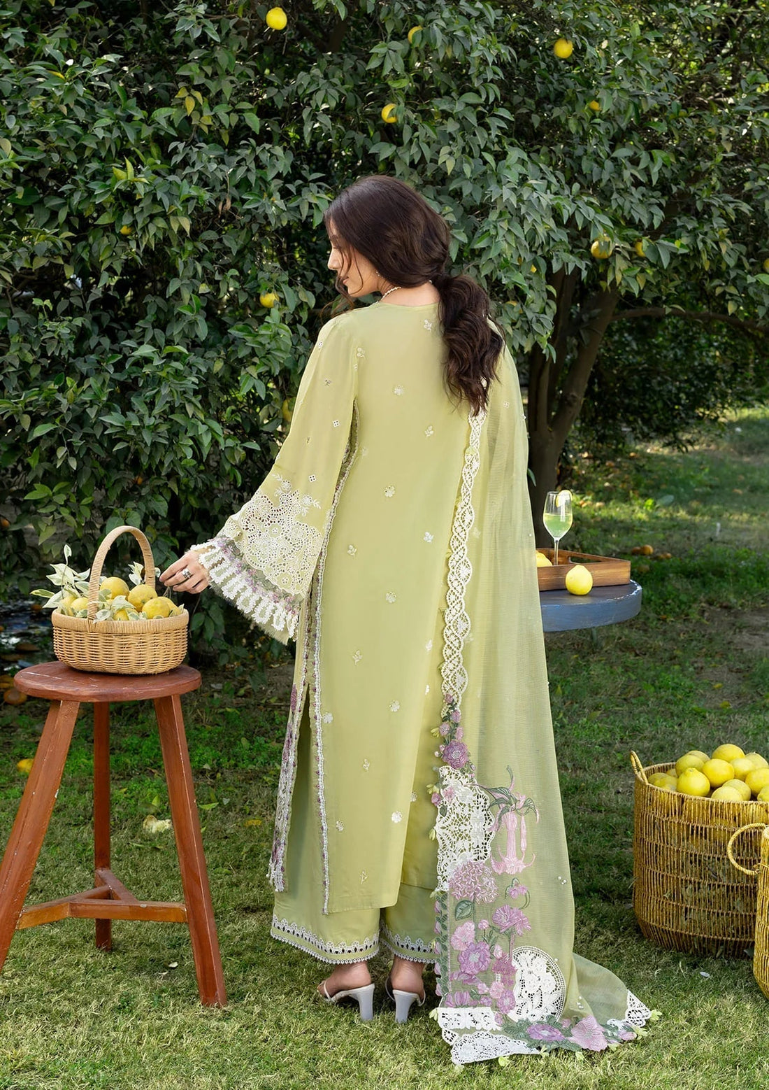 Elaf Premium | Luxury Lawn 26 | ELY-08 PISTACHIA - by Libasekhas UK - Registered Vendor of : Elaf Premium - 100% Original Designer Dress