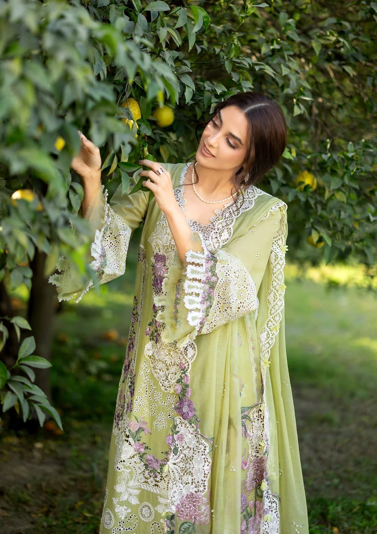 Elaf Premium | Luxury Lawn 26 | ELY-08 PISTACHIA - by Libasekhas UK - Registered Vendor of : Elaf Premium - 100% Original Designer Dress