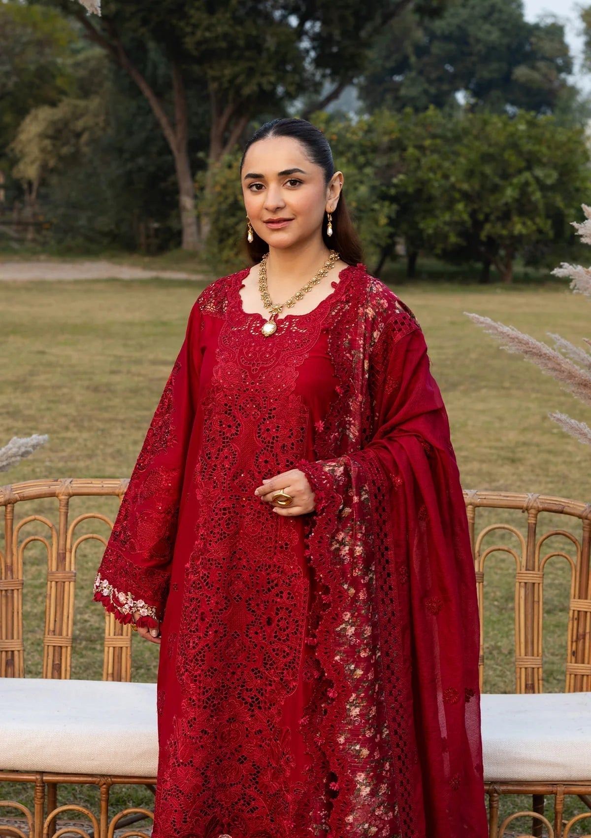 Elaf Premium | Luxury Lawn 26 | ELY-10 CHERIE LADY - by Libasekhas UK - Registered Vendor of : Elaf Premium - 100% Original Designer Dress