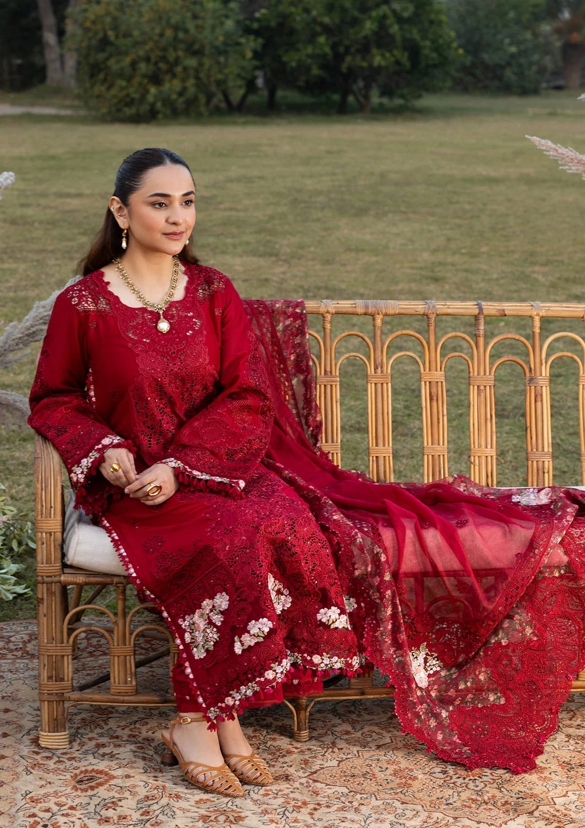 Elaf Premium | Luxury Lawn 26 | ELY-10 CHERIE LADY - by Libasekhas UK - Registered Vendor of : Elaf Premium - 100% Original Designer Dress