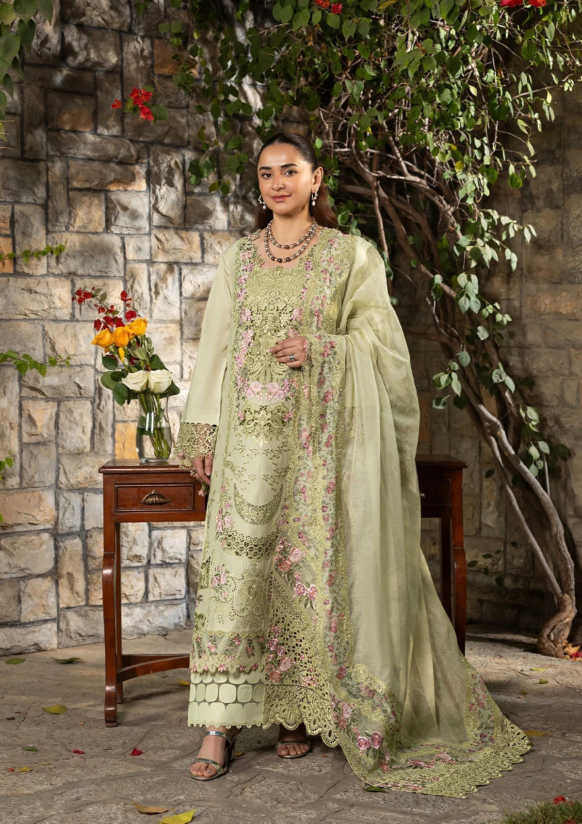 Elaf Premium | Luxury Lawn 26 | ELY-11 SPANISH MUSE - by Libasekhas UK - Registered Vendor of : Elaf Premium - 100% Original Designer Dress