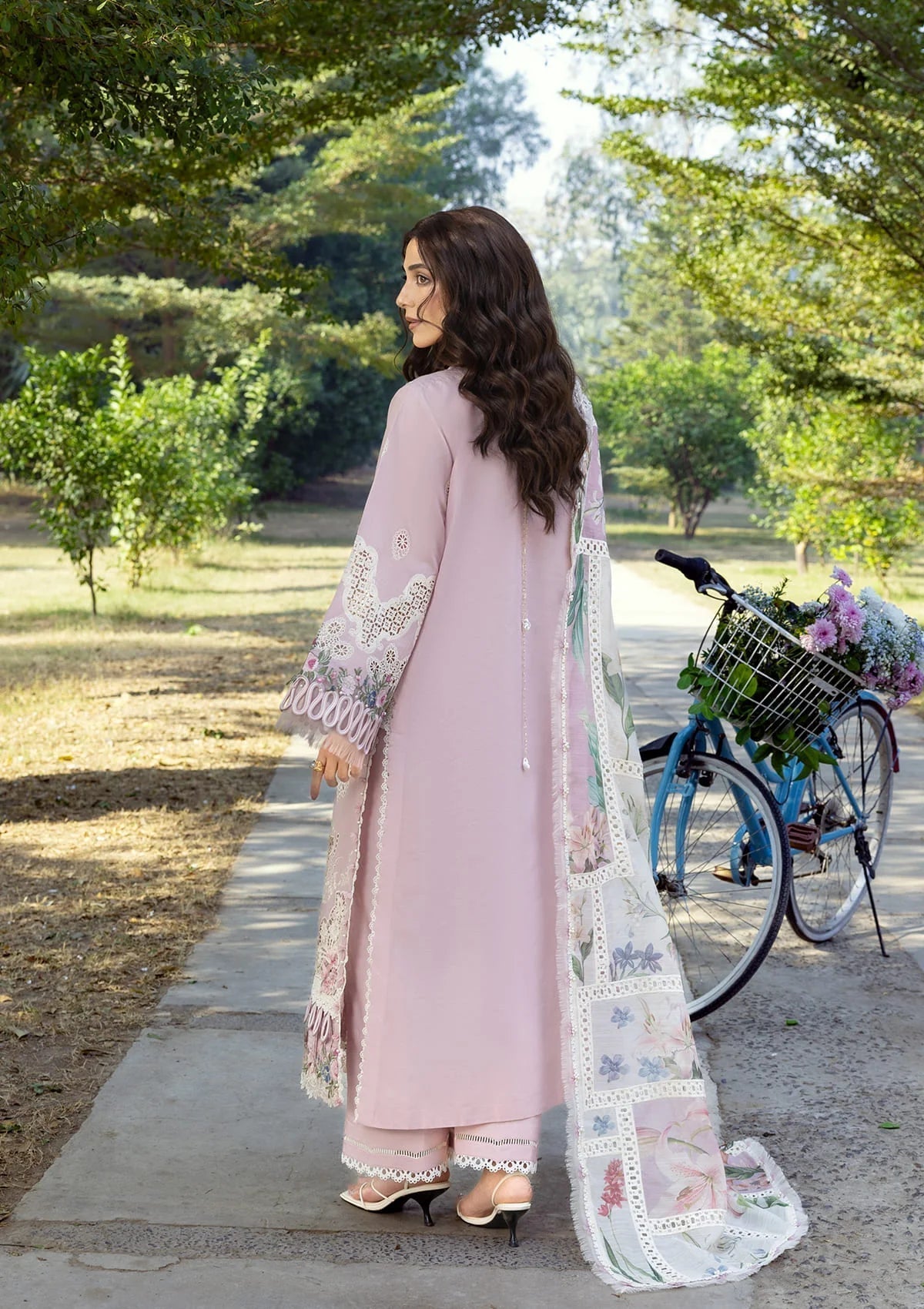 Elaf Premium | Luxury Lawn 26 | ELY-1A MAISON PINK - by Libasekhas UK - Registered Vendor of : Elaf Premium - 100% Original Designer Dress