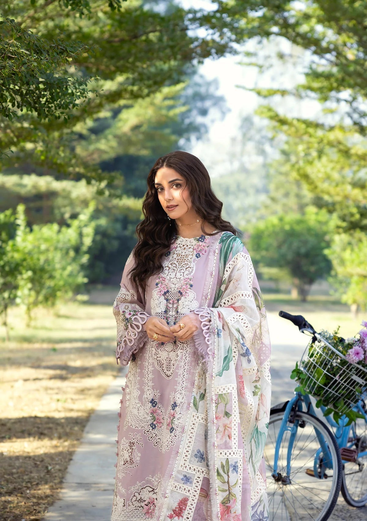 Elaf Premium | Luxury Lawn 26 | ELY-1A MAISON PINK - by Libasekhas UK - Registered Vendor of : Elaf Premium - 100% Original Designer Dress