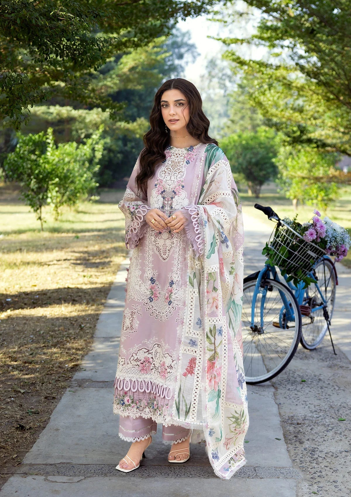 Elaf Premium | Luxury Lawn 26 | ELY-1A MAISON PINK - by Libasekhas UK - Registered Vendor of : Elaf Premium - 100% Original Designer Dress