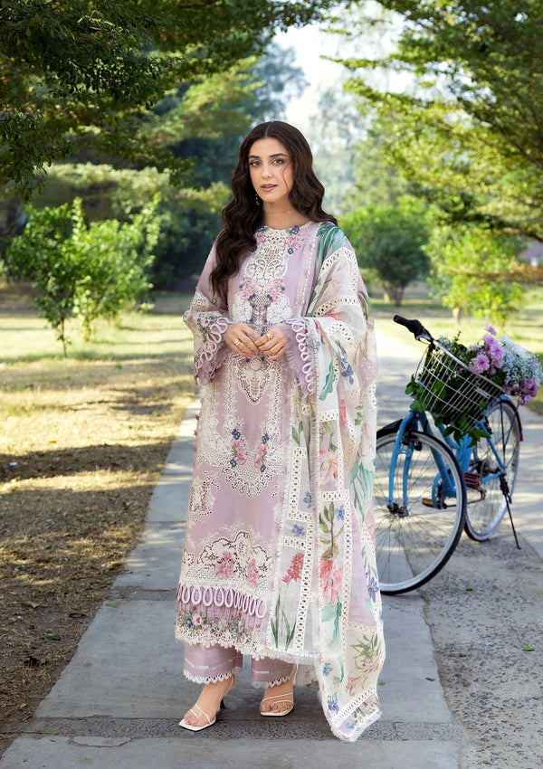 Elaf Premium | Luxury Lawn 26 | ELY-1A MAISON PINK - by Libasekhas UK - Registered Vendor of : Elaf Premium - 100% Original Designer Dress