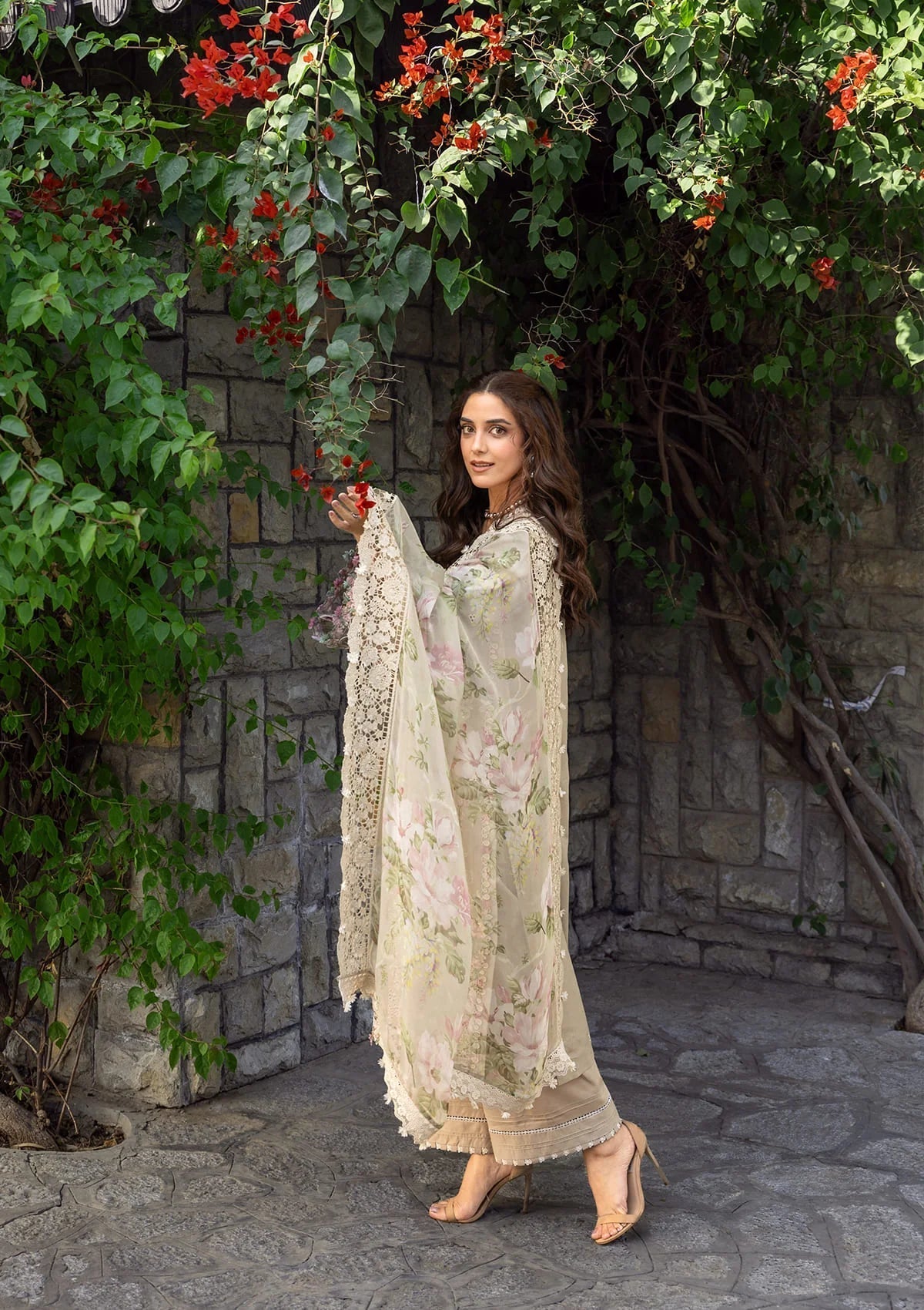 Elaf Premium | Luxury Lawn 26 | ELY-2A CAMELLIA - by Libasekhas UK - Registered Vendor of : Elaf Premium - 100% Original Designer Dress