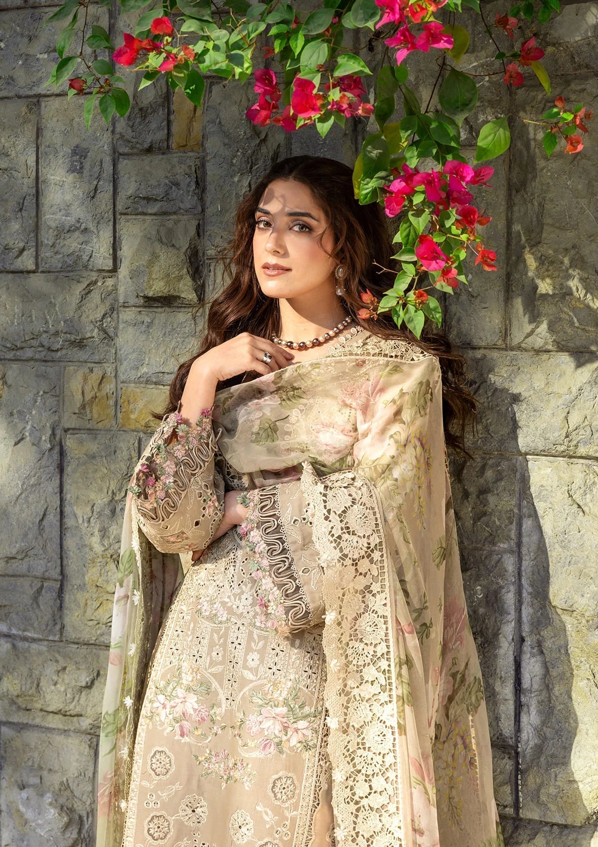 Elaf Premium | Luxury Lawn 26 | ELY-2A CAMELLIA - by Libasekhas UK - Registered Vendor of : Elaf Premium - 100% Original Designer Dress