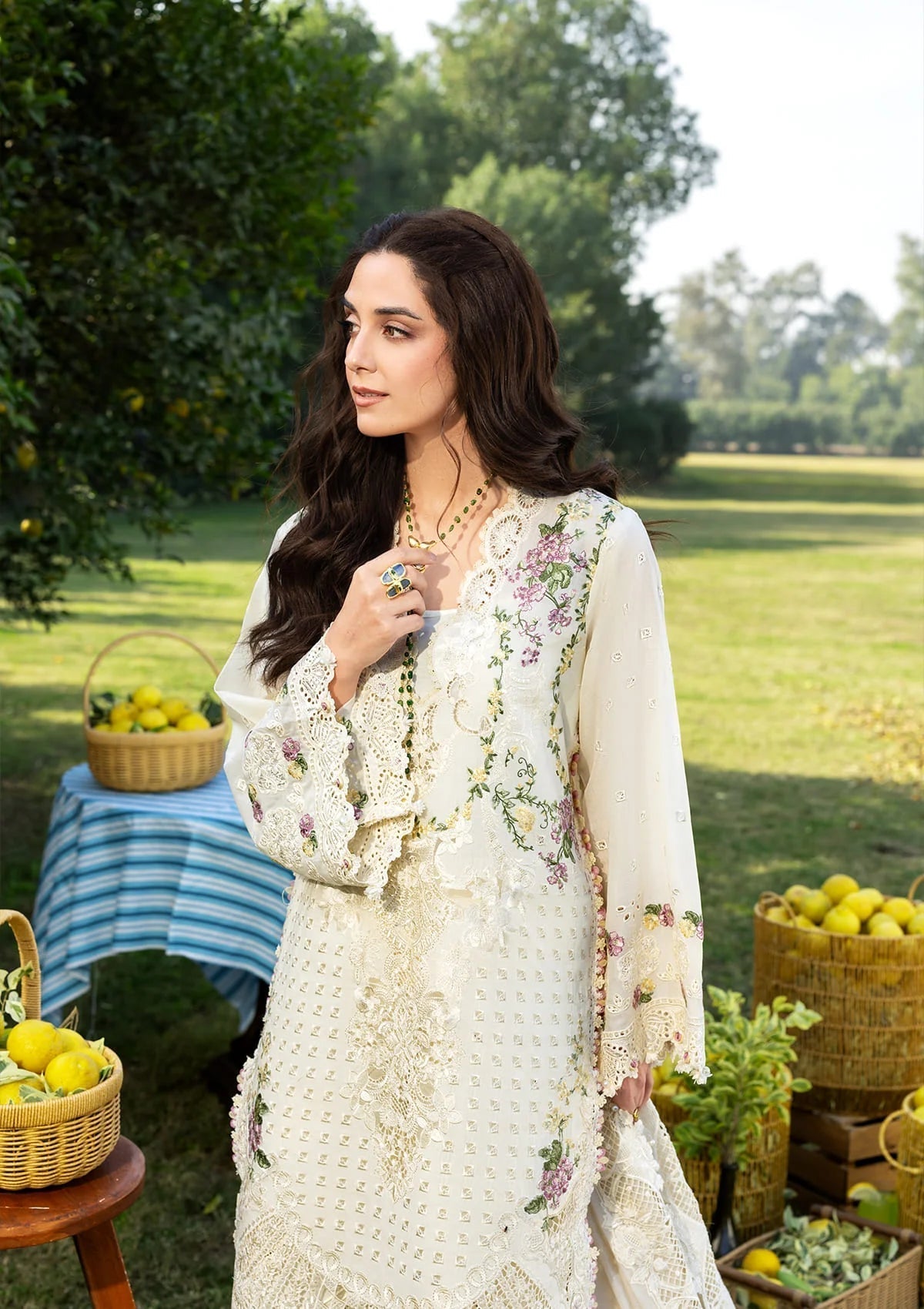 Elaf Premium | Luxury Lawn 26 | ELY-3A PERLE - by Libasekhas UK - Registered Vendor of : Elaf Premium - 100% Original Designer Dress