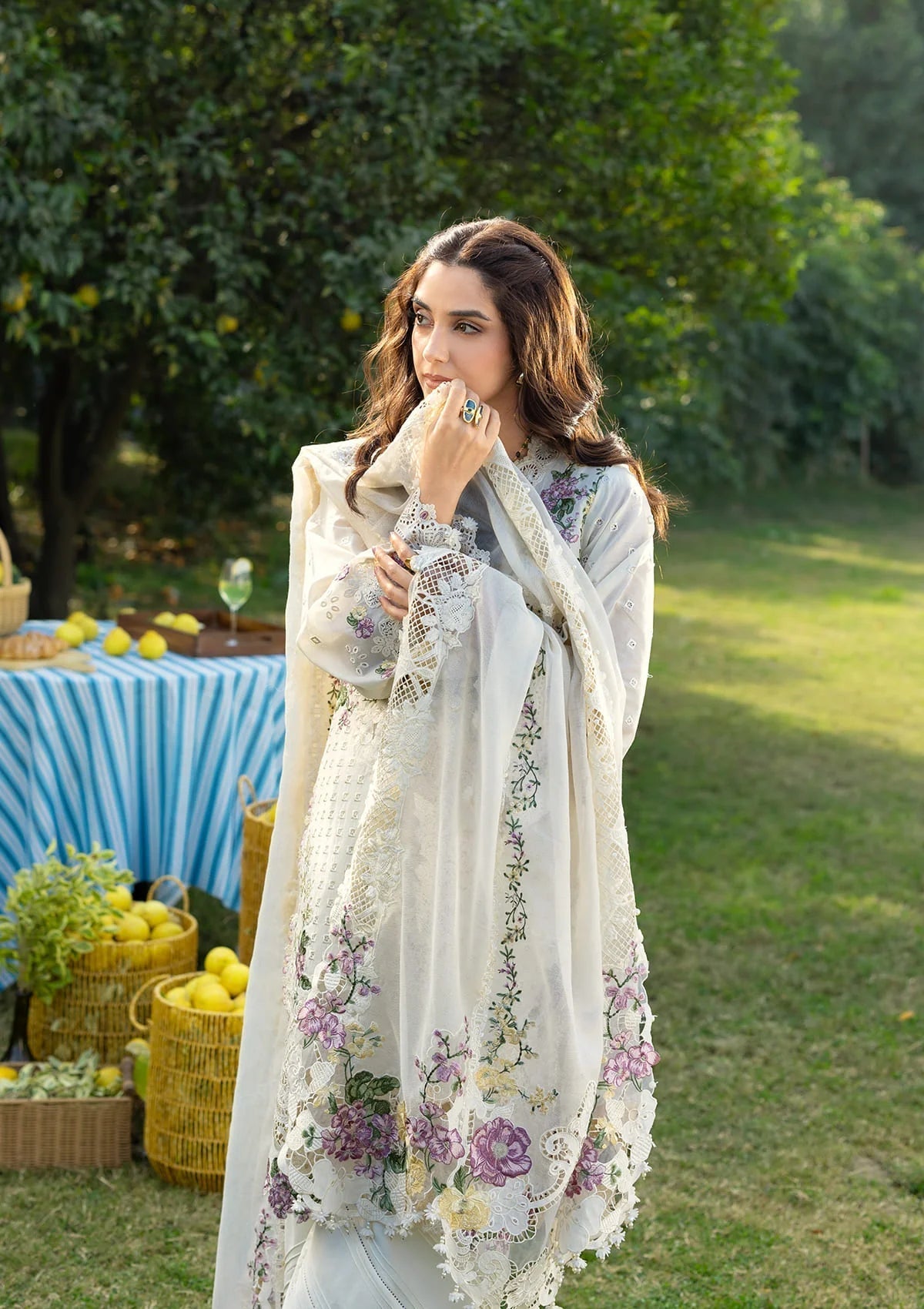 Elaf Premium | Luxury Lawn 26 | ELY-3A PERLE - by Libasekhas UK - Registered Vendor of : Elaf Premium - 100% Original Designer Dress