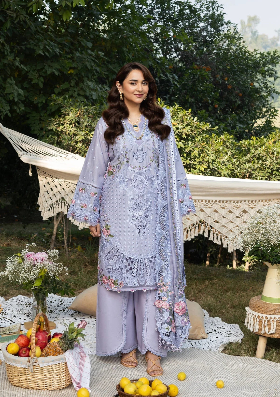 Elaf Premium | Luxury Lawn 26 | ELY-3B PARADISE - by Libasekhas UK - Registered Vendor of : Elaf Premium - 100% Original Designer Dress