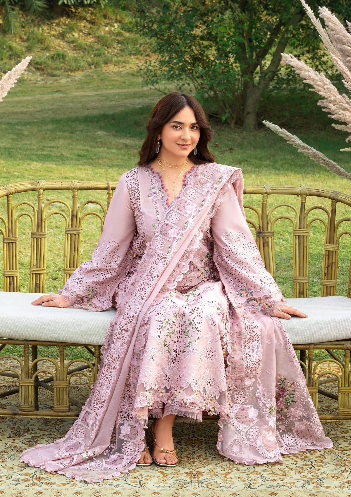 Elaf Premium | Luxury Lawn 26 | ELY-4A BLOOMING - by Libasekhas UK - Registered Vendor of : Elaf Premium - 100% Original Designer Dress