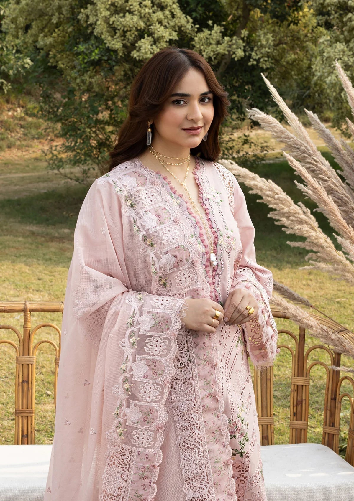 Elaf Premium | Luxury Lawn 26 | ELY-4A BLOOMING - by Libasekhas UK - Registered Vendor of : Elaf Premium - 100% Original Designer Dress