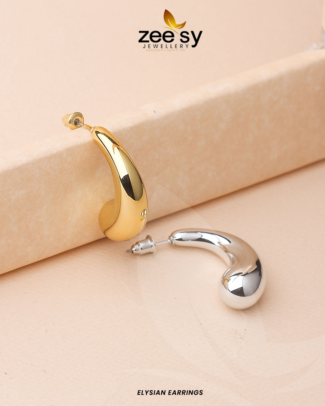 Elysian Earrings - by - Libasekhas UK - Registered Vendor of : Zeesy - 100% Original Designer Dresss