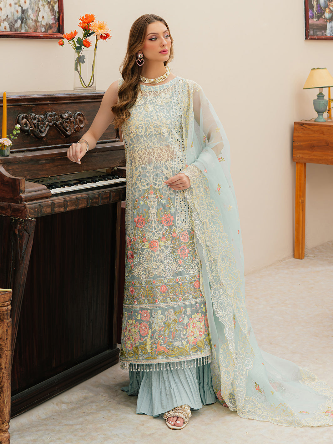 Mahnur | Allenura Luxury Lawn 24 | ELYSSA - by - Libasekhas UK - Registered Vendor of : Mahnur - 100% Original Designer Dresss