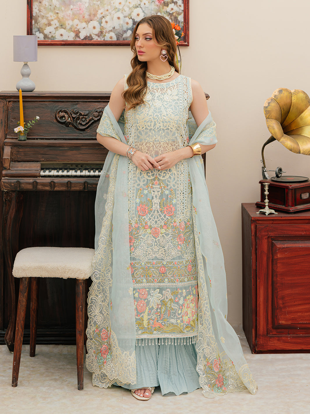 Mahnur | Allenura Luxury Lawn 24 | ELYSSA - by - Libasekhas UK - Registered Vendor of : Mahnur - 100% Original Designer Dresss