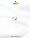 Enamel Flower Ring-8248 - by - Libasekhas UK - Registered Vendor of : Zeesy - 100% Original Designer Dresss