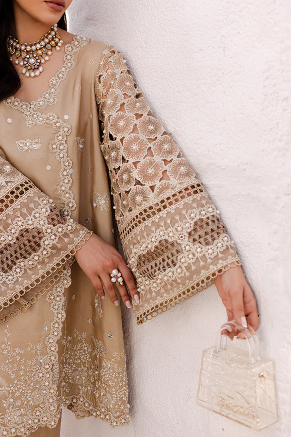 Marjjan | Elyna Lawn | EVERLY MP-43 (SKIN GOLD) - by Libasekhas UK - Registered Vendor of : Marjjan - 100% Original Designer Dress