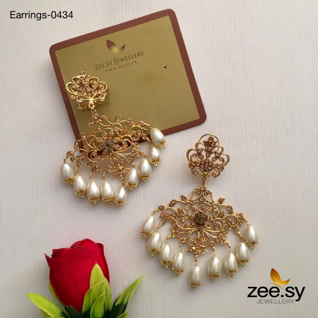 Sunflower Earrings-0434 - by - Libasekhas UK - Registered Vendor of : Zeesy - 100% Original Designer Dresss