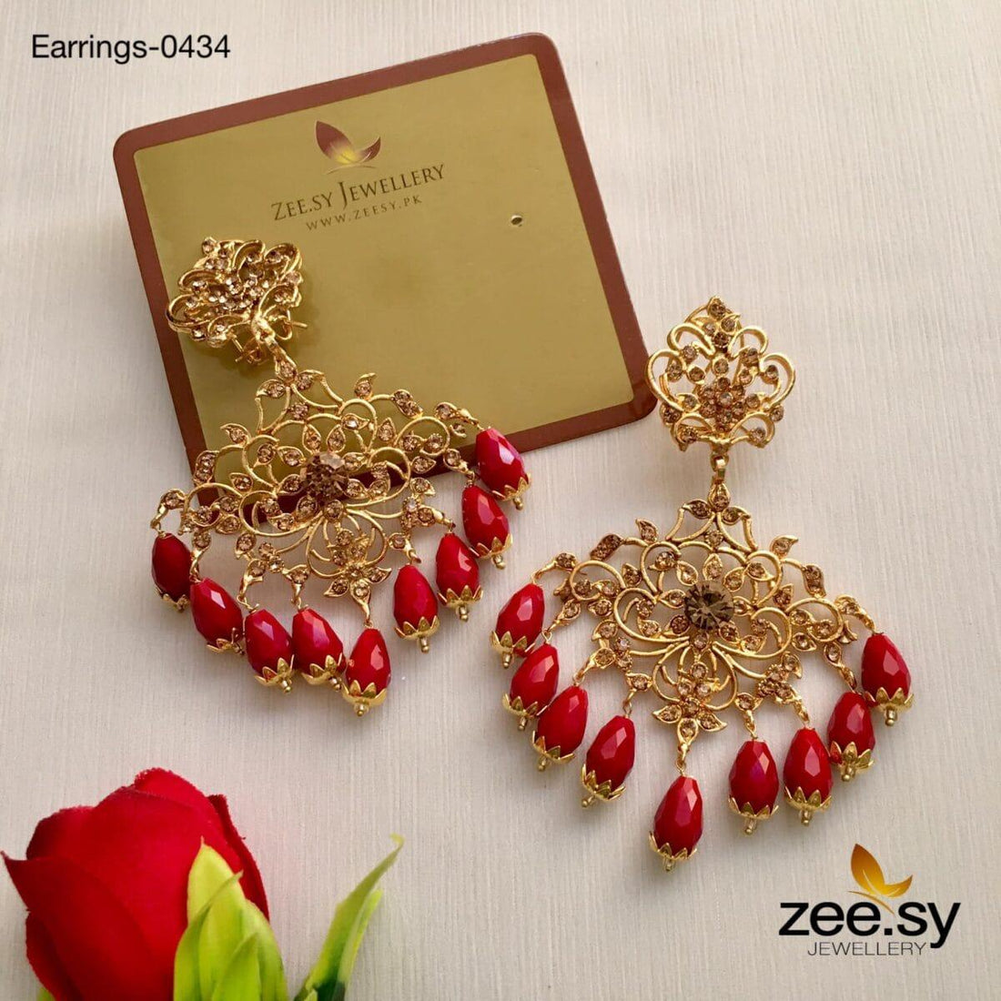Sunflower Earrings-0434 - by - Libasekhas UK - Registered Vendor of : Zeesy - 100% Original Designer Dresss