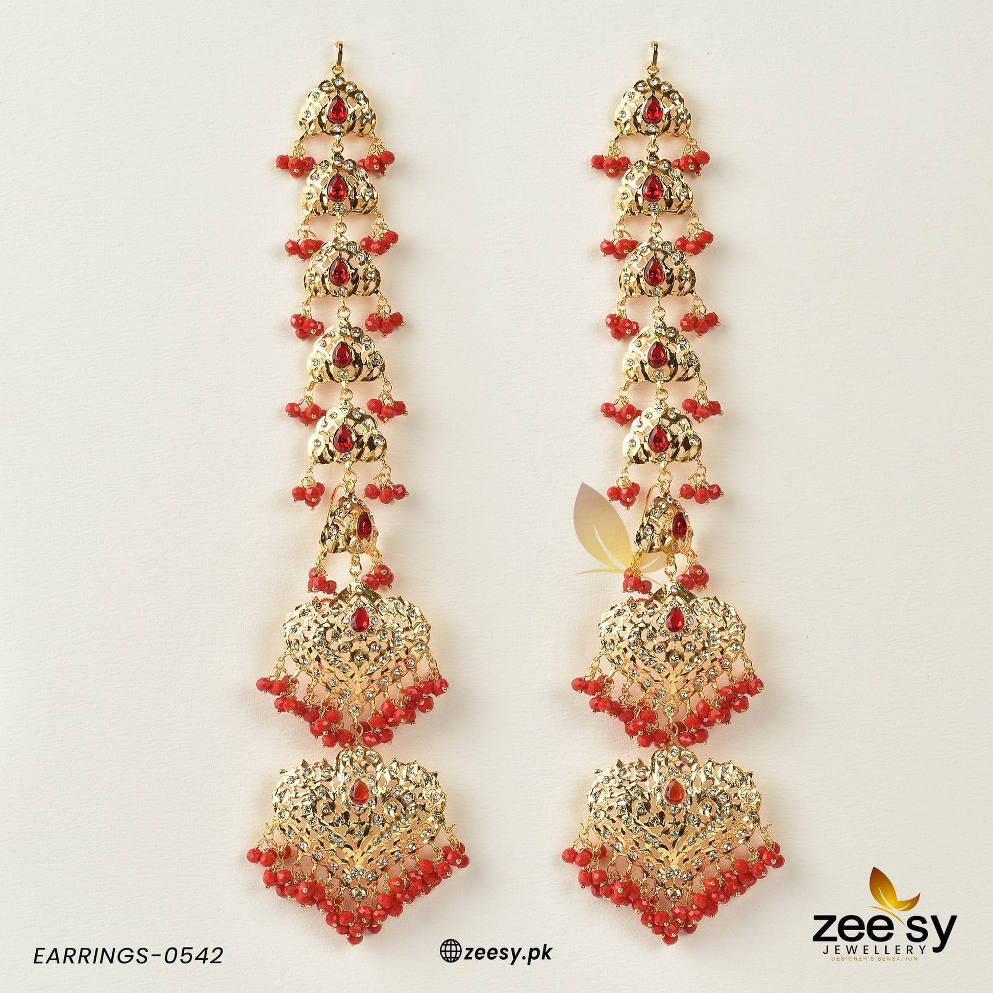 Earrings-0542 - by - Libasekhas UK - Registered Vendor of : Zeesy - 100% Original Designer Dresss
