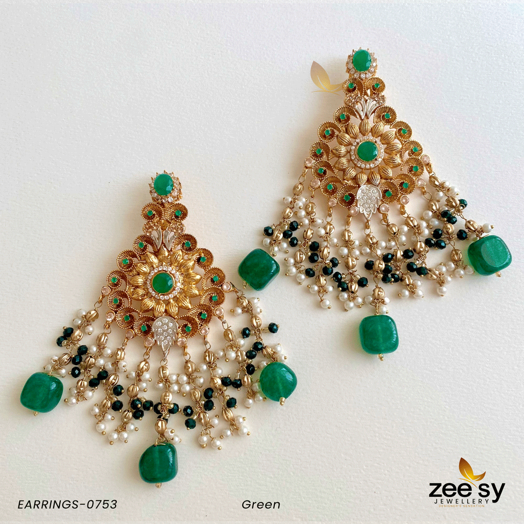 Earrings-0753 - by - Libasekhas UK - Registered Vendor of : Zeesy - 100% Original Designer Dresss