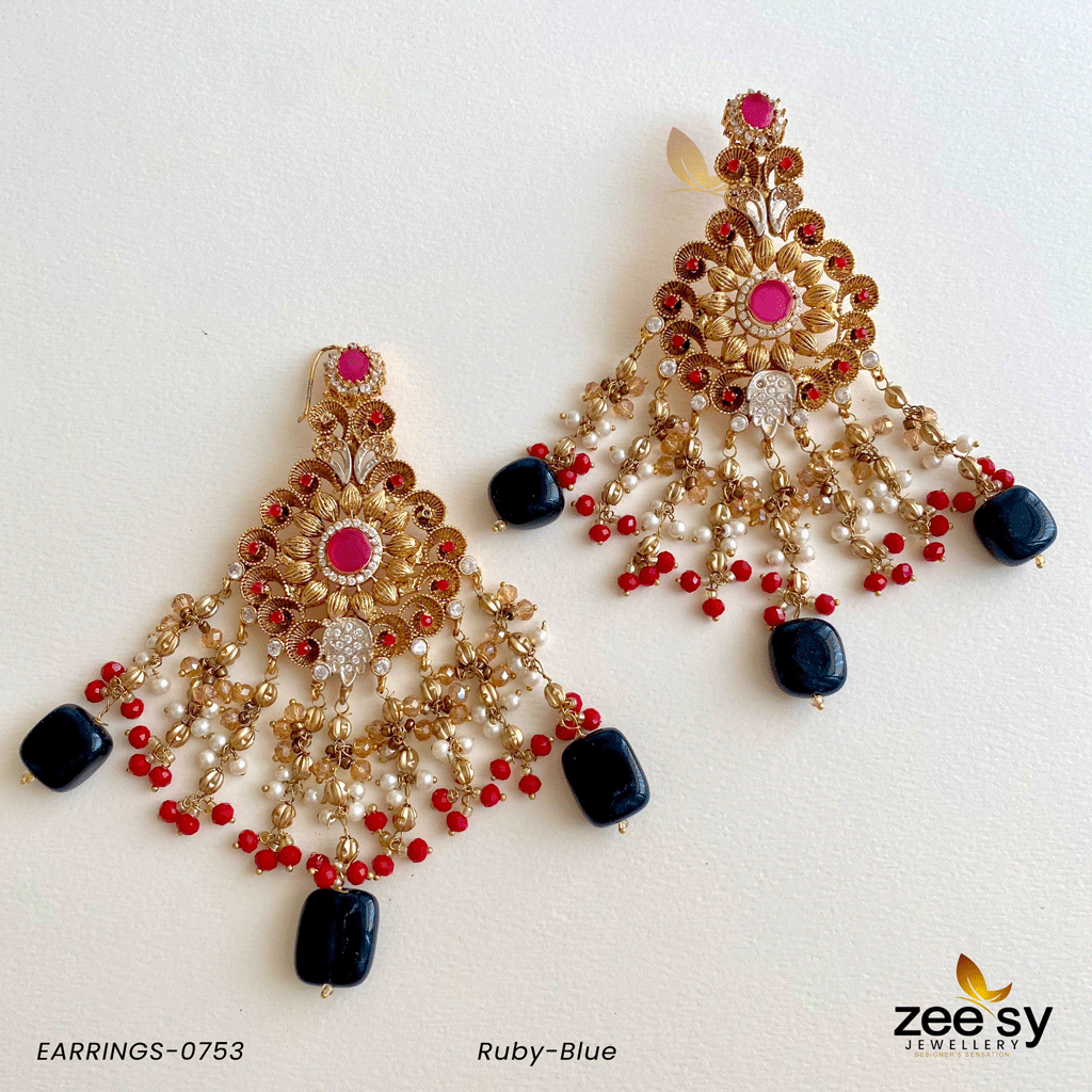 Earrings-0753 - by - Libasekhas UK - Registered Vendor of : Zeesy - 100% Original Designer Dresss