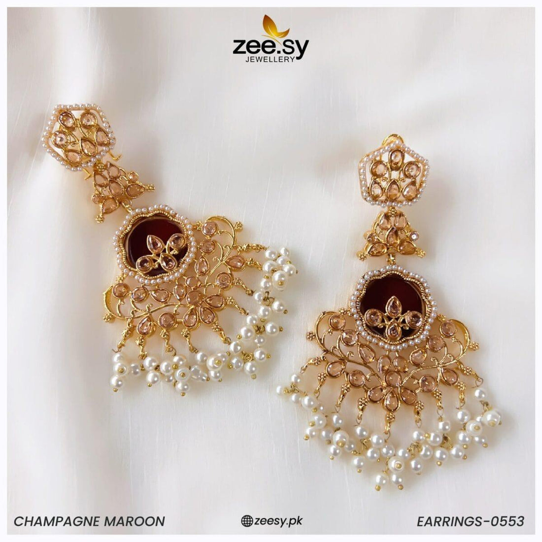 Earrings-0553 - by - Libasekhas UK - Registered Vendor of : Zeesy - 100% Original Designer Dresss