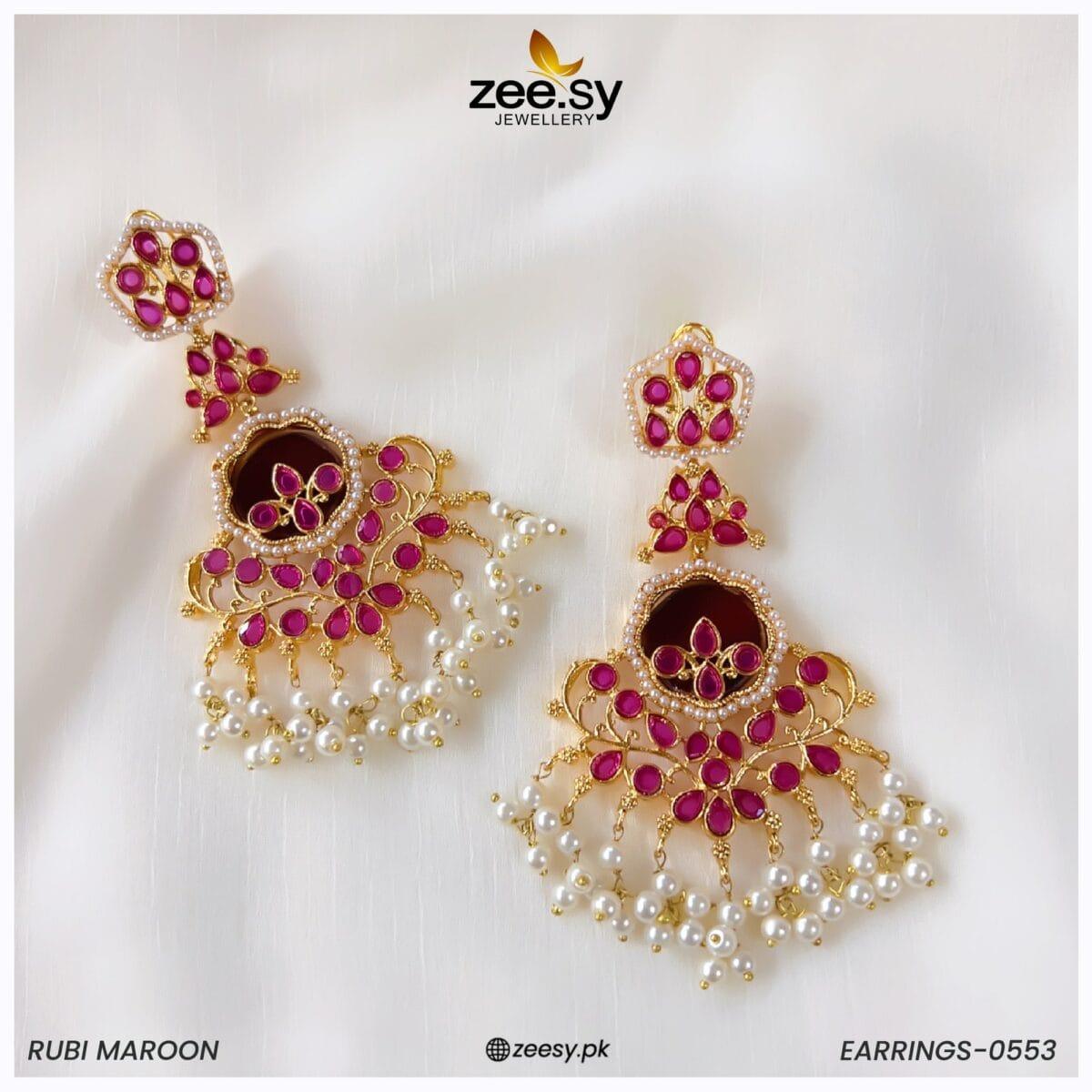 Earrings-0553 - by - Libasekhas UK - Registered Vendor of : Zeesy - 100% Original Designer Dresss