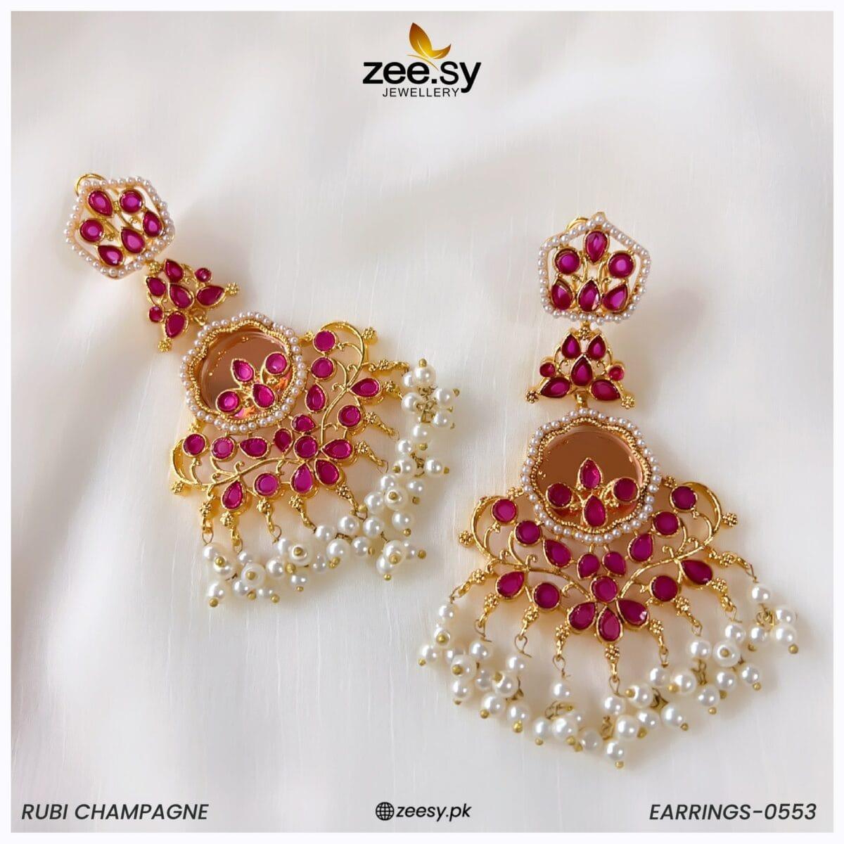 Earrings-0553 - by - Libasekhas UK - Registered Vendor of : Zeesy - 100% Original Designer Dresss