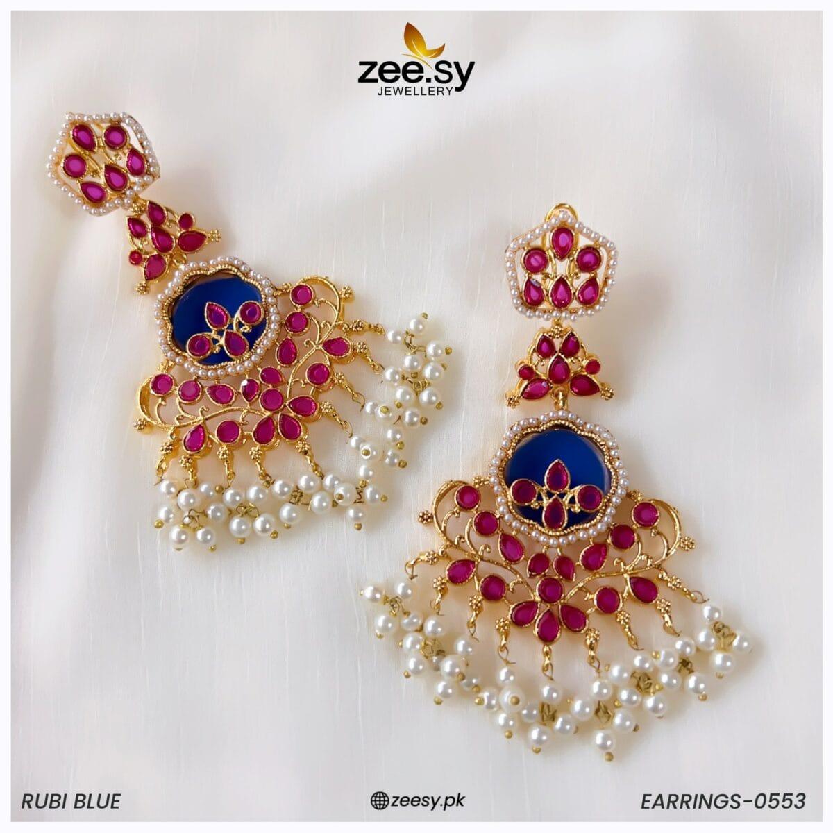 Earrings-0553 - by - Libasekhas UK - Registered Vendor of : Zeesy - 100% Original Designer Dresss