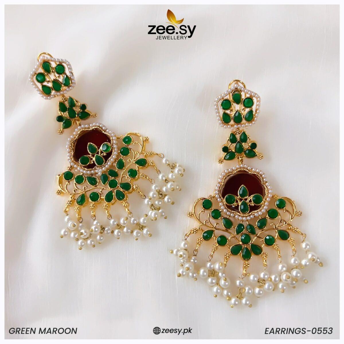 Earrings-0553 - by - Libasekhas UK - Registered Vendor of : Zeesy - 100% Original Designer Dresss