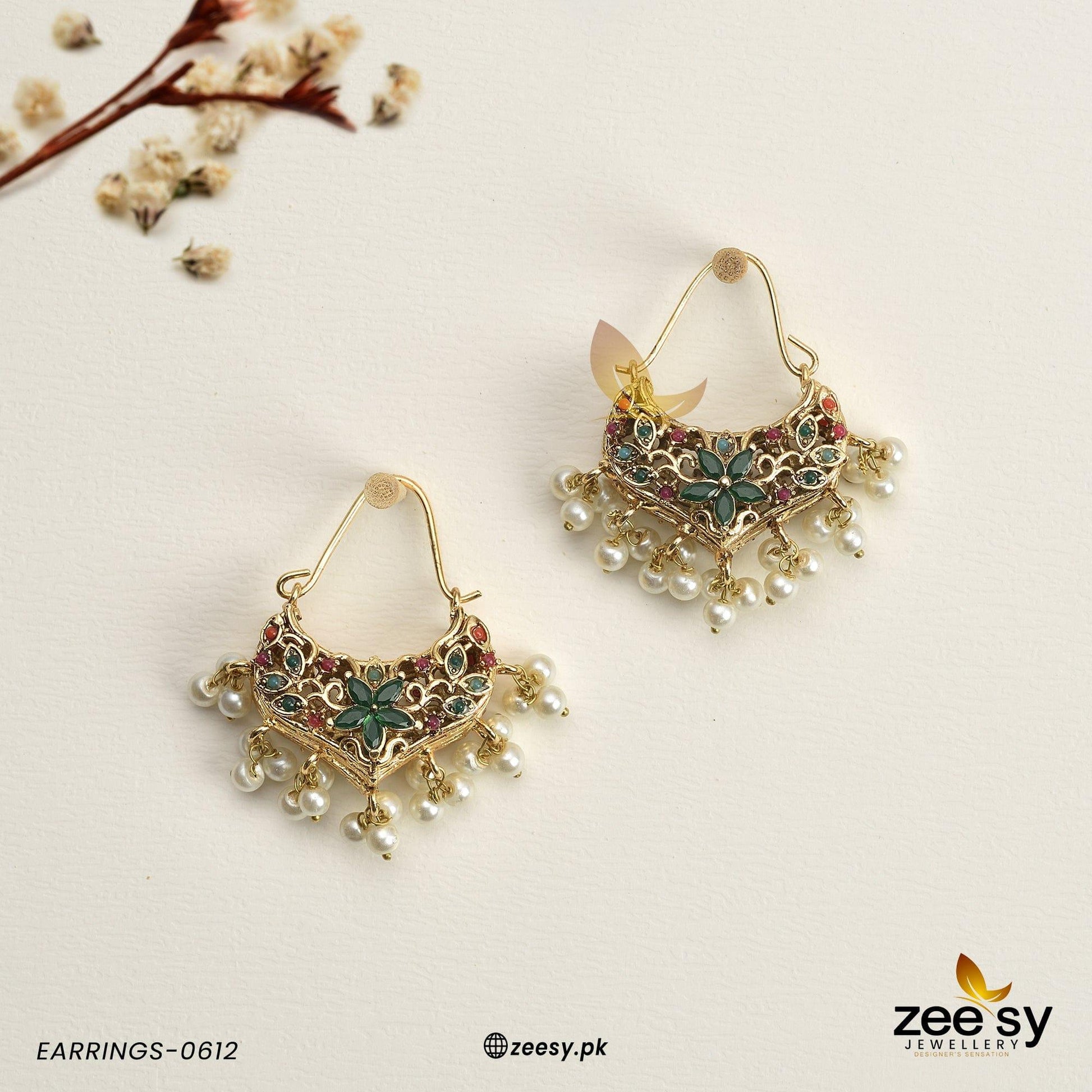Earrings-0612 - by - Libasekhas UK - Registered Vendor of : Zeesy - 100% Original Designer Dresss