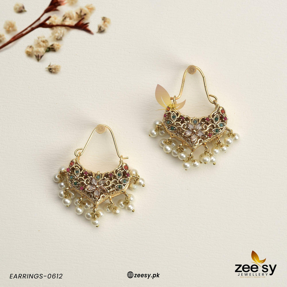 Earrings-0612 - by - Libasekhas UK - Registered Vendor of : Zeesy - 100% Original Designer Dresss