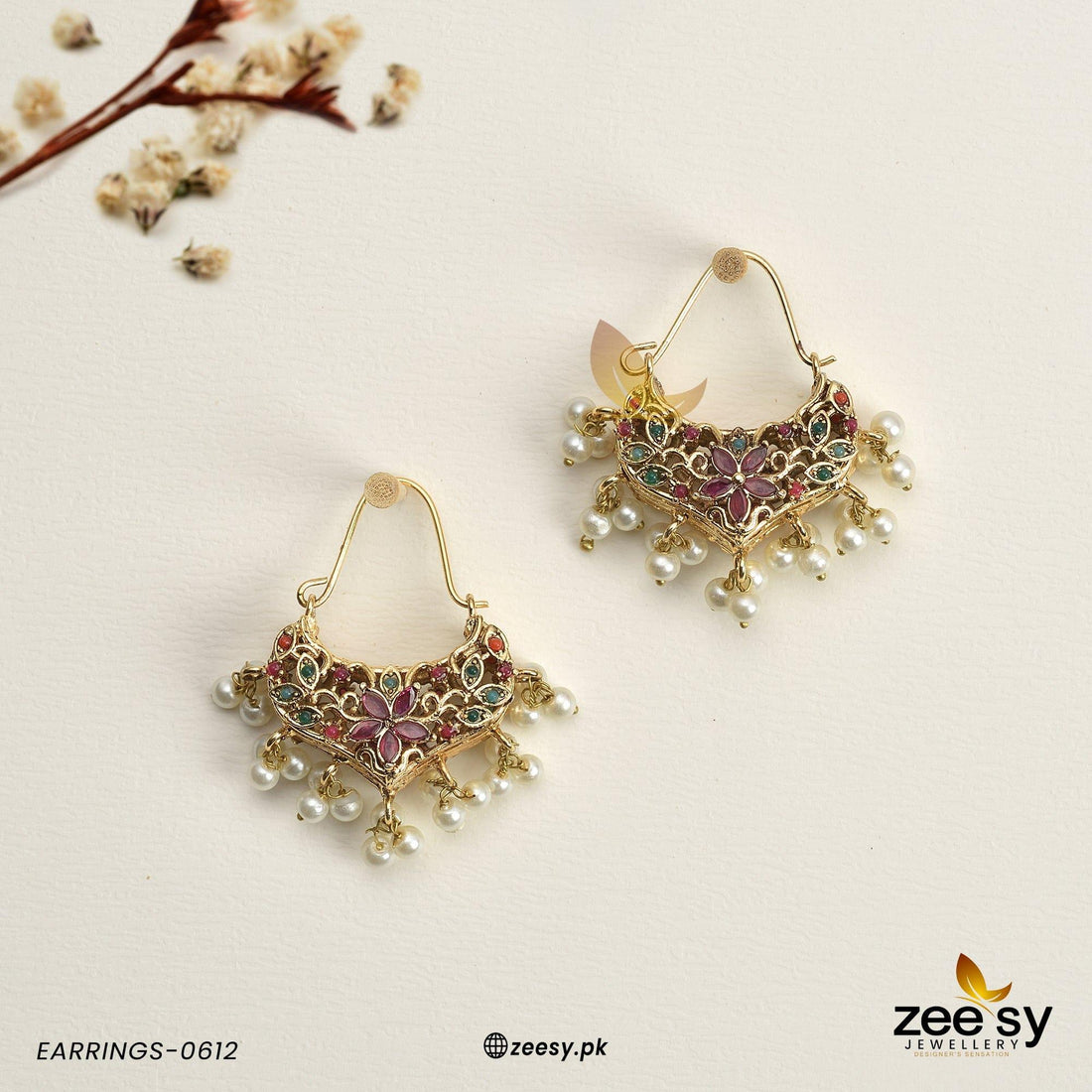Earrings-0612 - by - Libasekhas UK - Registered Vendor of : Zeesy - 100% Original Designer Dresss