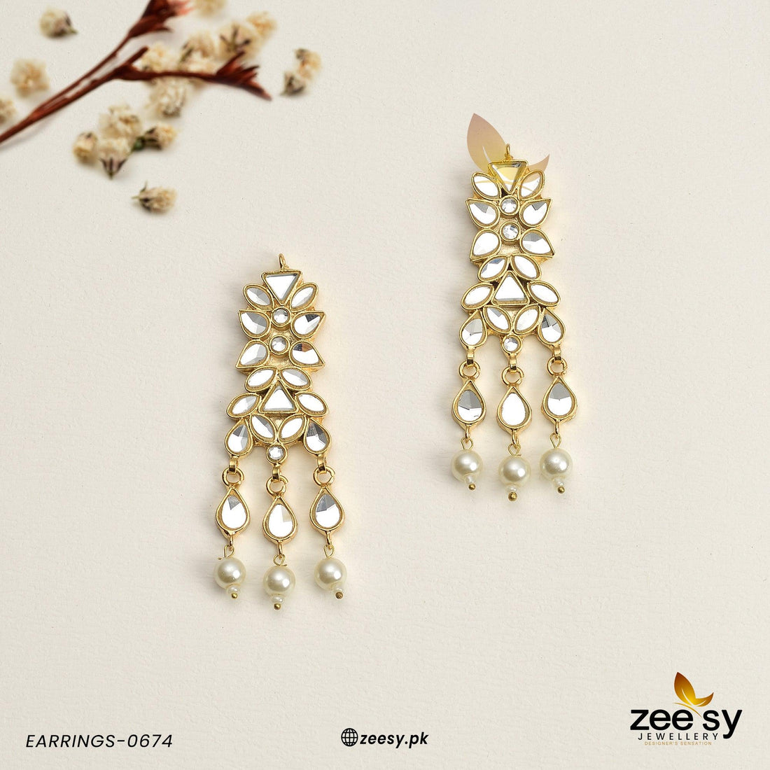 Earrings-0674 - by - Libasekhas UK - Registered Vendor of : Zeesy - 100% Original Designer Dresss