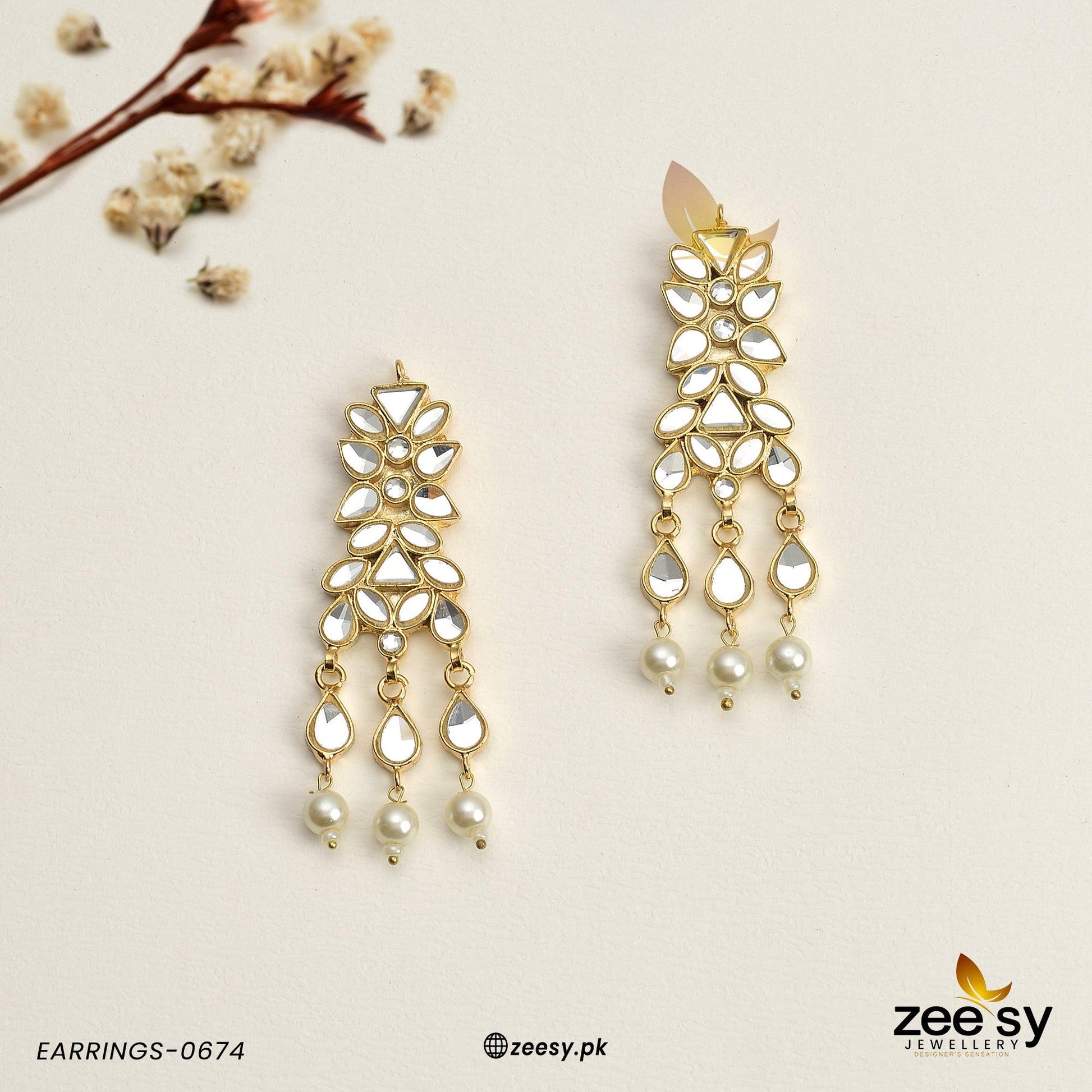 Earrings-0674 - by - Libasekhas UK - Registered Vendor of : Zeesy - 100% Original Designer Dresss
