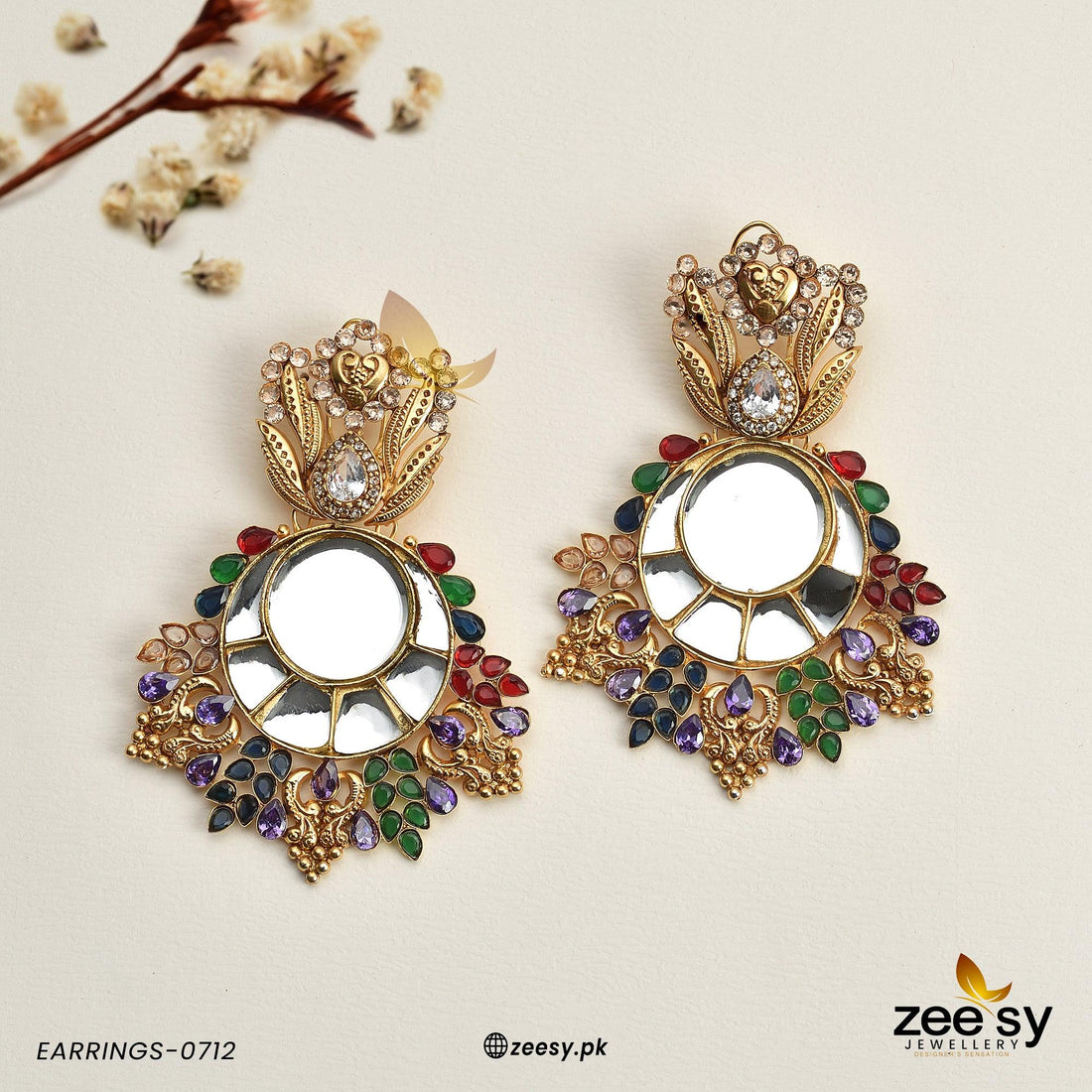 Earrings-0712 - by - Libasekhas UK - Registered Vendor of : Zeesy - 100% Original Designer Dresss