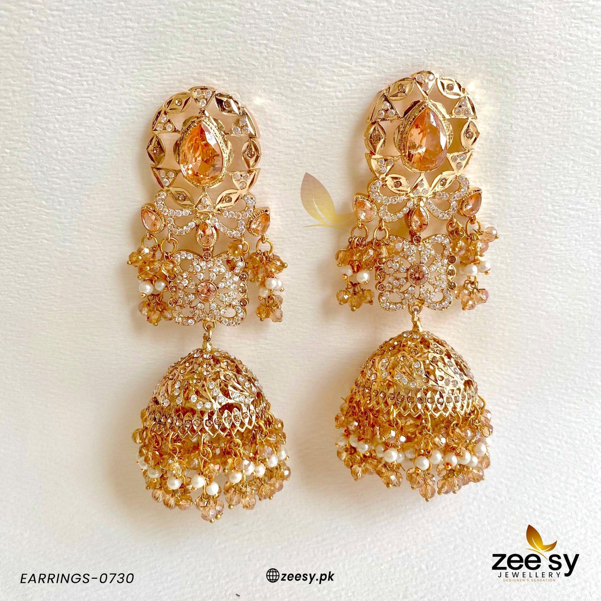 Earrings-0730 - by - Libasekhas UK - Registered Vendor of : Zeesy - 100% Original Designer Dresss