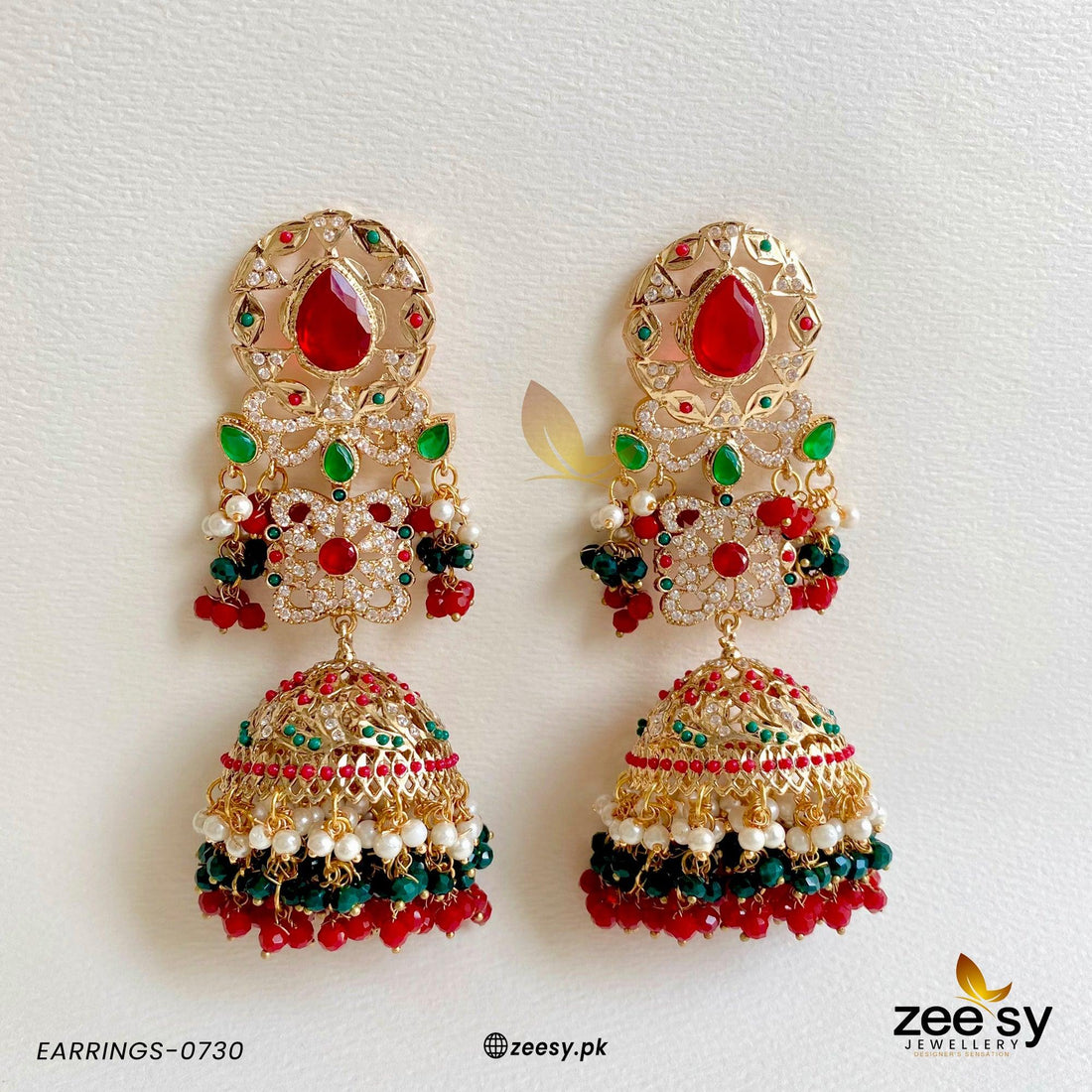 Earrings-0730 - by - Libasekhas UK - Registered Vendor of : Zeesy - 100% Original Designer Dresss