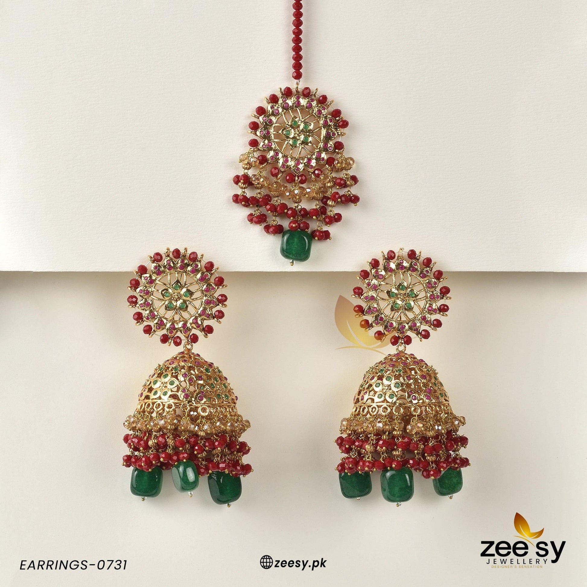 Earrings-0731 - by - Libasekhas UK - Registered Vendor of : Zeesy - 100% Original Designer Dresss