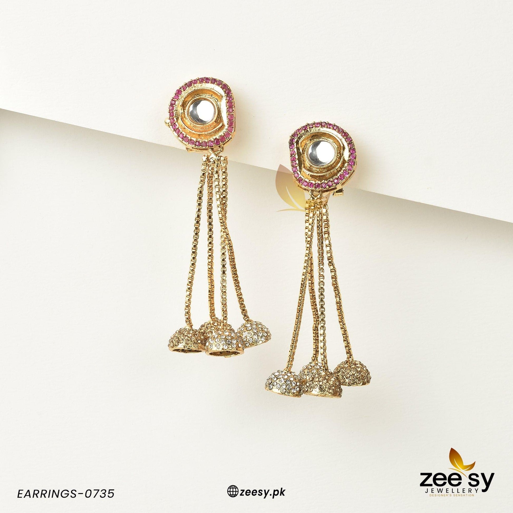 Earrings-0735 - by - Libasekhas UK - Registered Vendor of : Zeesy - 100% Original Designer Dresss