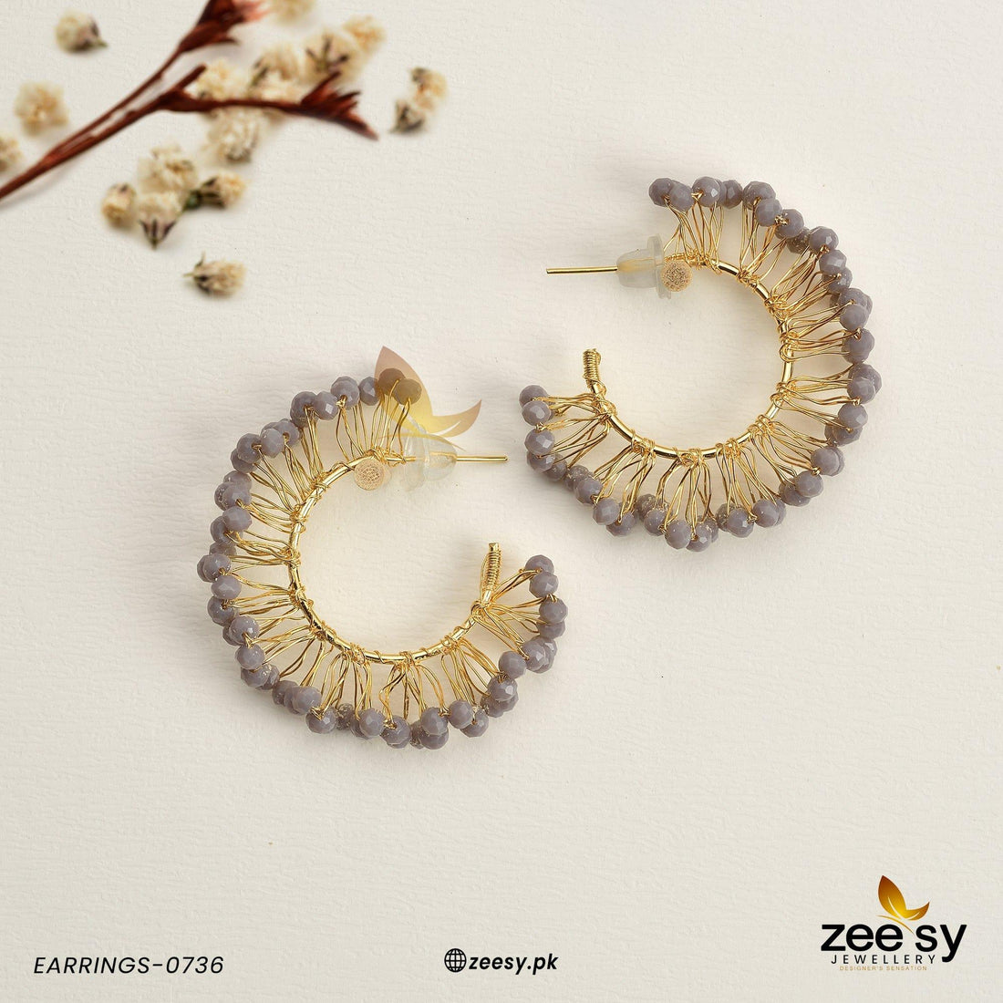 Earrings-0736 - by - Libasekhas UK - Registered Vendor of : Zeesy - 100% Original Designer Dresss