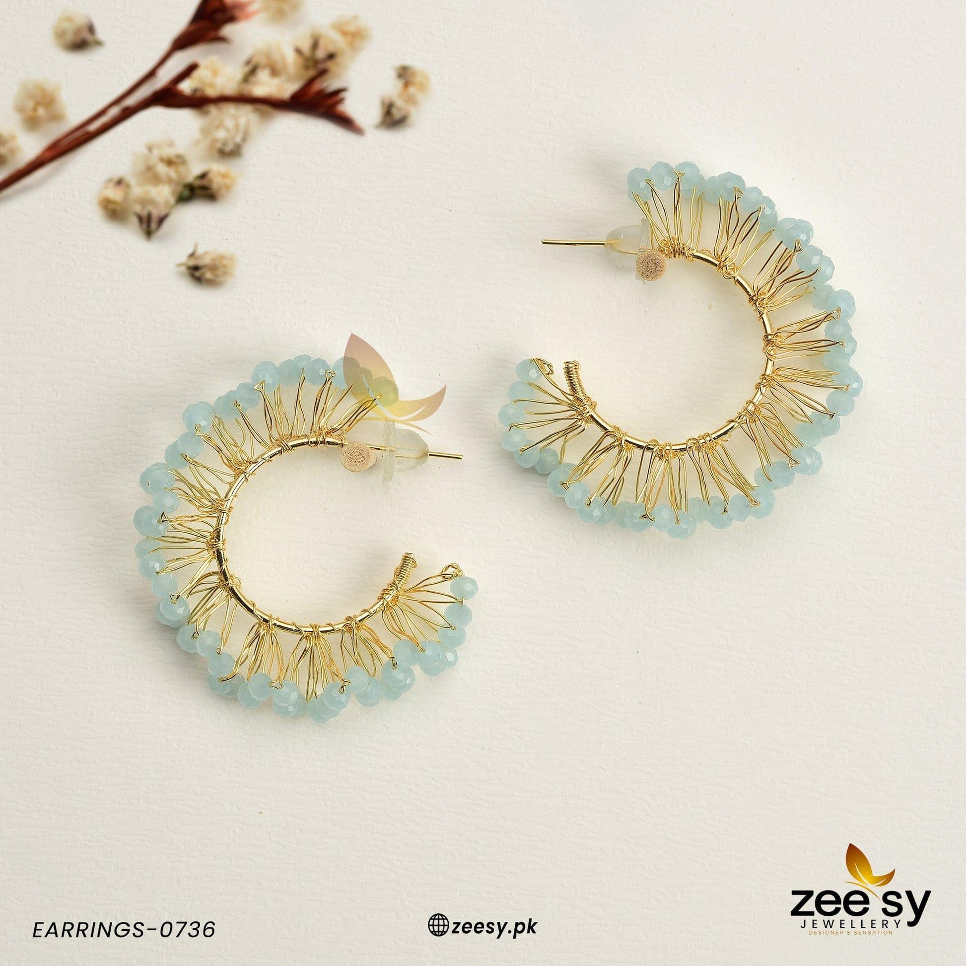 Earrings-0736 - by - Libasekhas UK - Registered Vendor of : Zeesy - 100% Original Designer Dresss