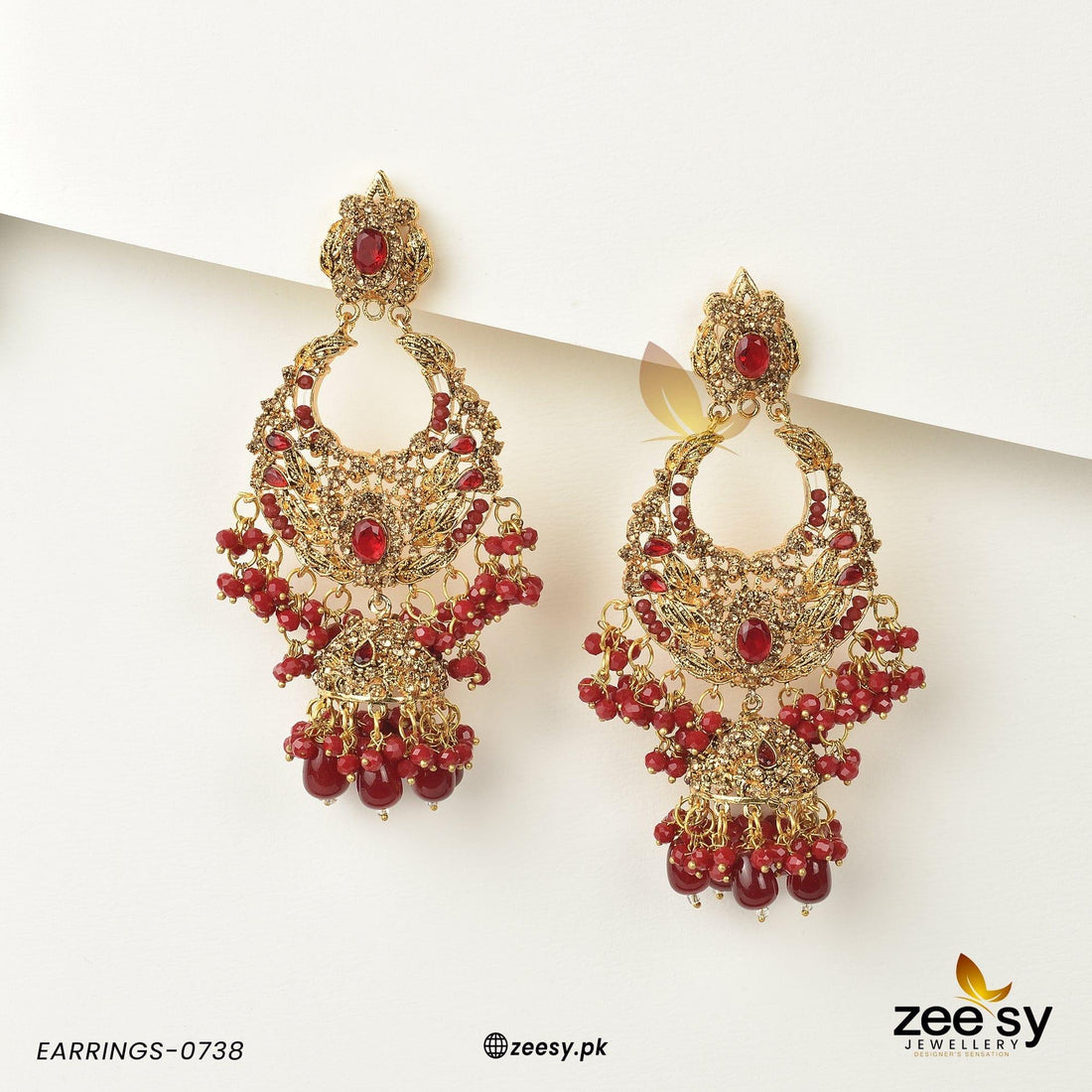 Earrings-0738 - by - Libasekhas UK - Registered Vendor of : Zeesy - 100% Original Designer Dresss