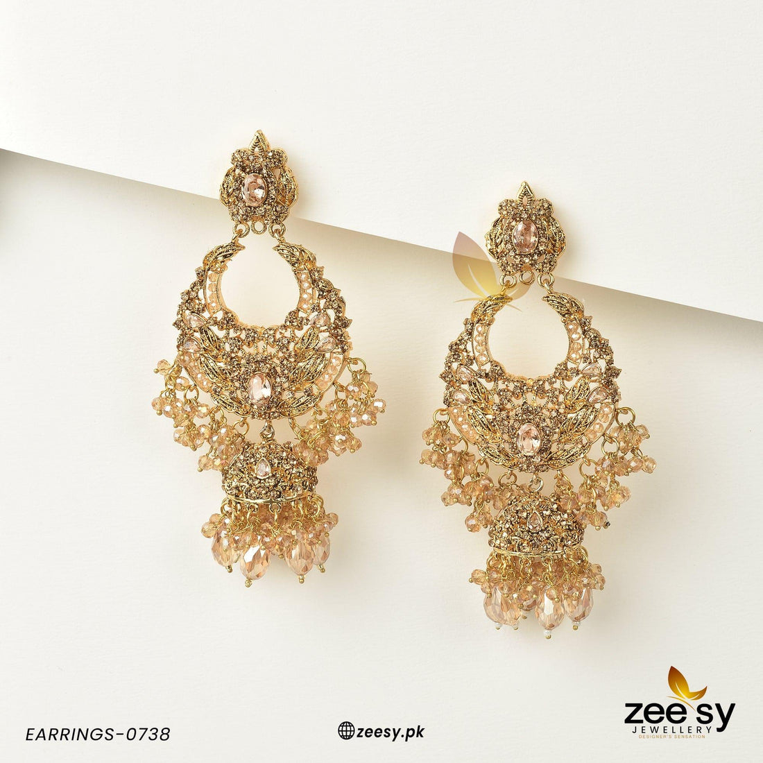 Earrings-0738 - by - Libasekhas UK - Registered Vendor of : Zeesy - 100% Original Designer Dresss