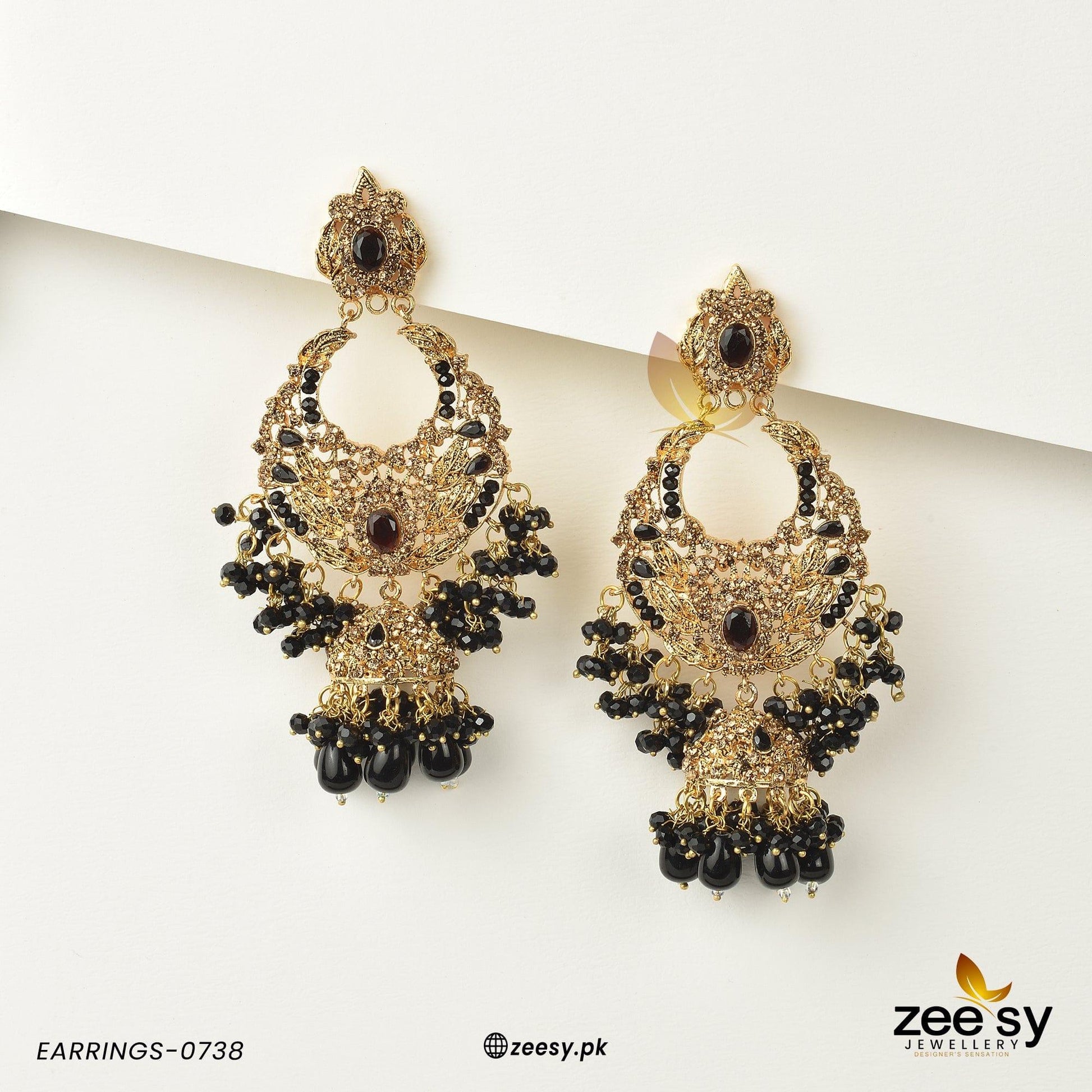 Earrings-0738 - by - Libasekhas UK - Registered Vendor of : Zeesy - 100% Original Designer Dresss