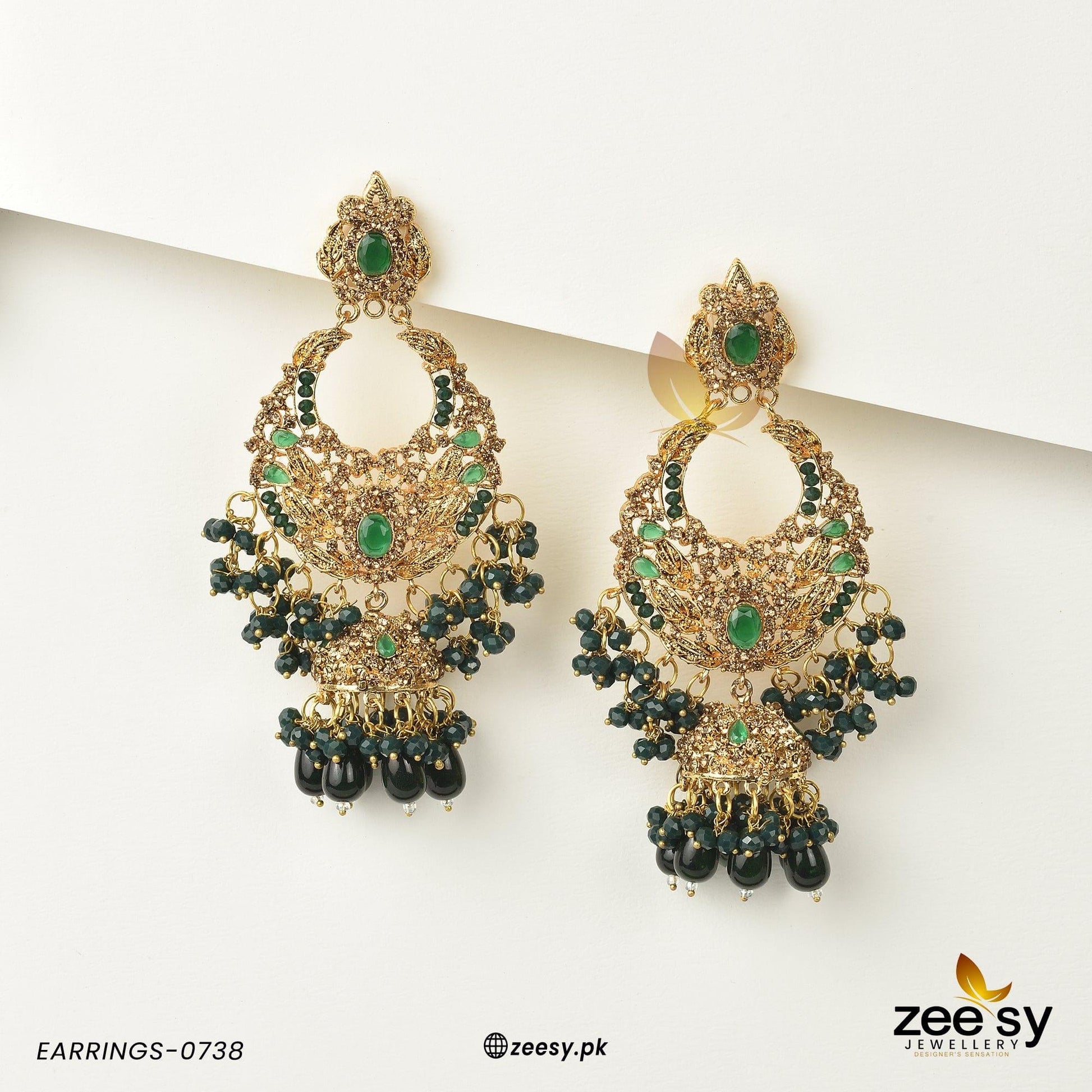 Earrings-0738 - by - Libasekhas UK - Registered Vendor of : Zeesy - 100% Original Designer Dresss