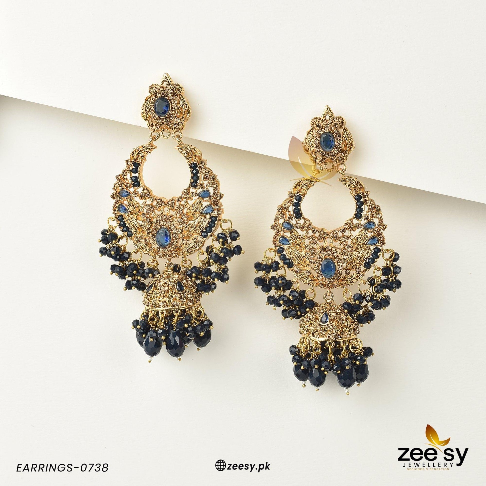 Earrings-0738 - by - Libasekhas UK - Registered Vendor of : Zeesy - 100% Original Designer Dresss