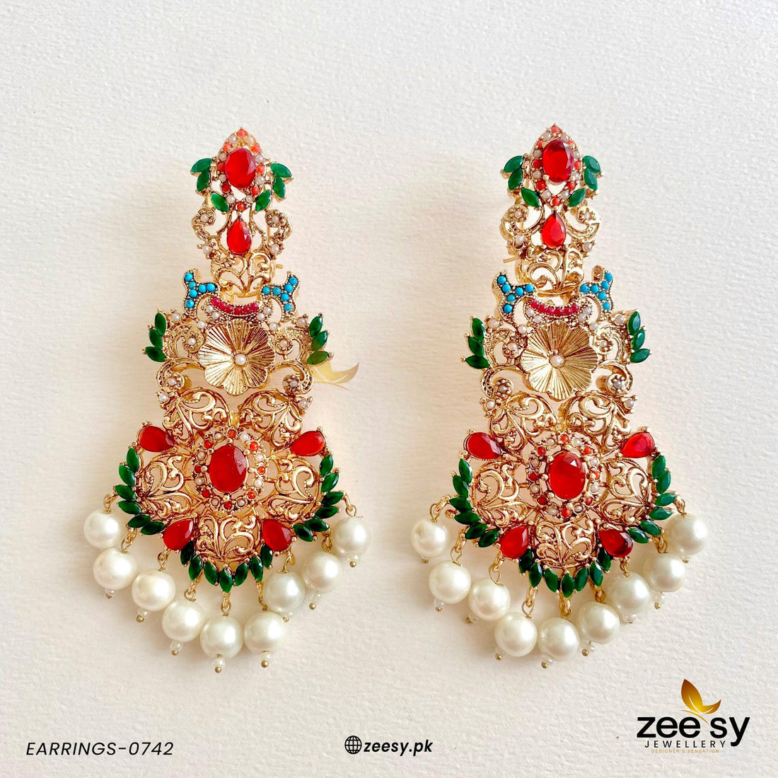 Earrings-0742 - by - Libasekhas UK - Registered Vendor of : Zeesy - 100% Original Designer Dresss