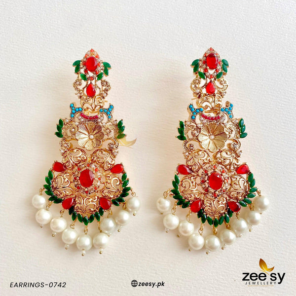 Earrings-0742 - by - Libasekhas UK - Registered Vendor of : Zeesy - 100% Original Designer Dresss